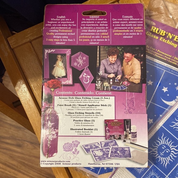 etch glass kit with extra stencils everything you need - Picture 3 of 4